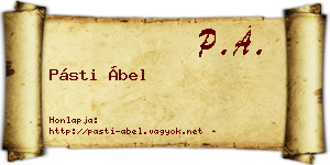 Pásti Ábel névjegykártya