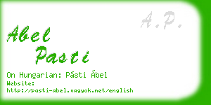 abel pasti business card