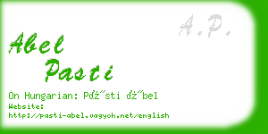 abel pasti business card